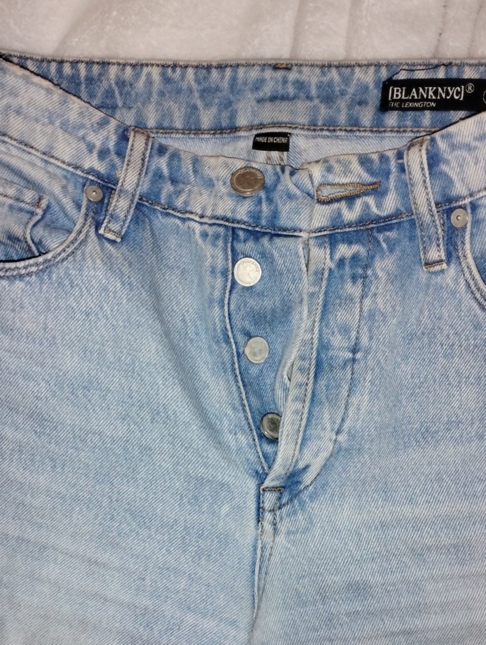 Blank NYC Light Wash Button-Fly Straight Leg Jeans